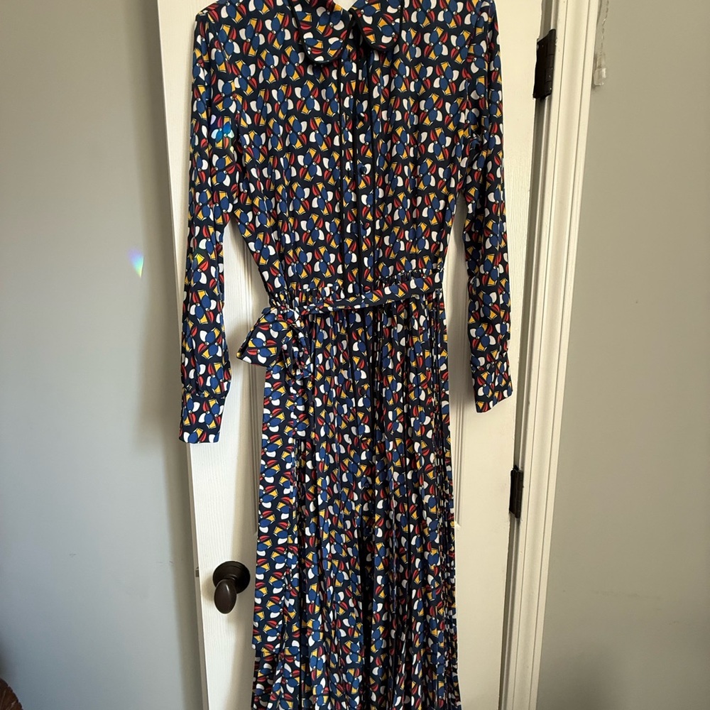 LA DoubleJ Colorful Abstract Long Sleeve Dress
